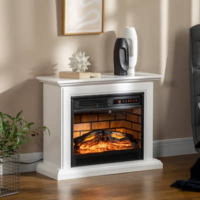 31" Electric Fireplace with Dimmable Flame Effect and Remote Control