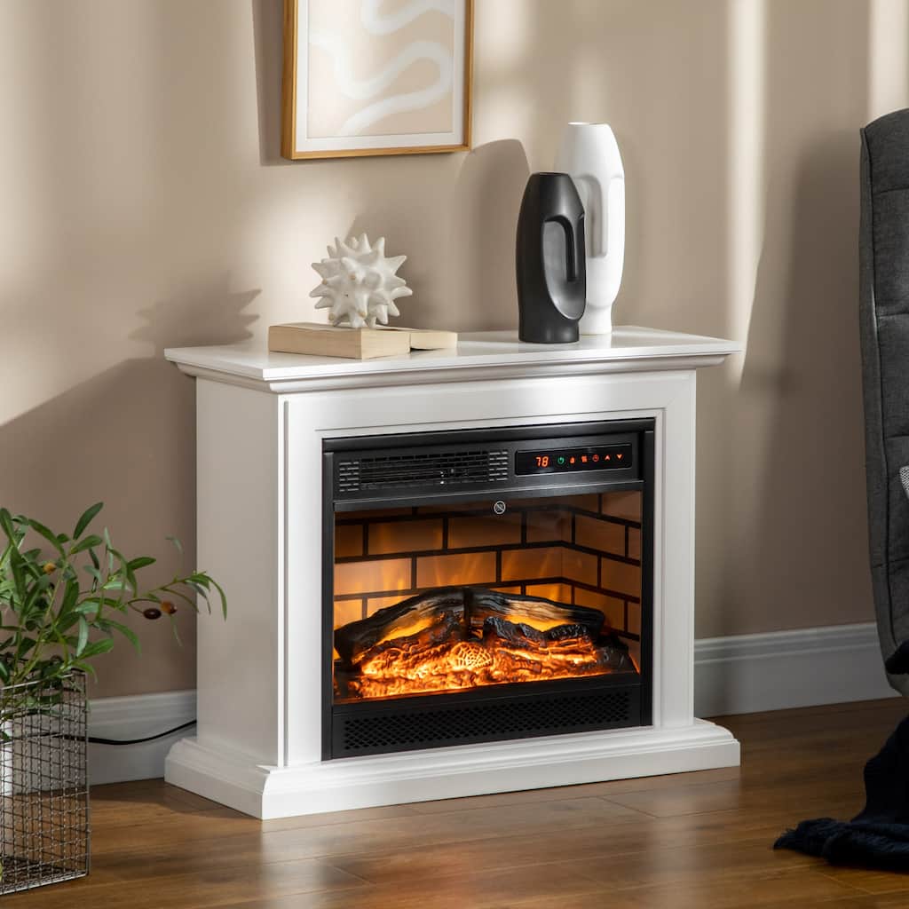 31" Electric Fireplace with Dimmable Flame Effect and Remote Control