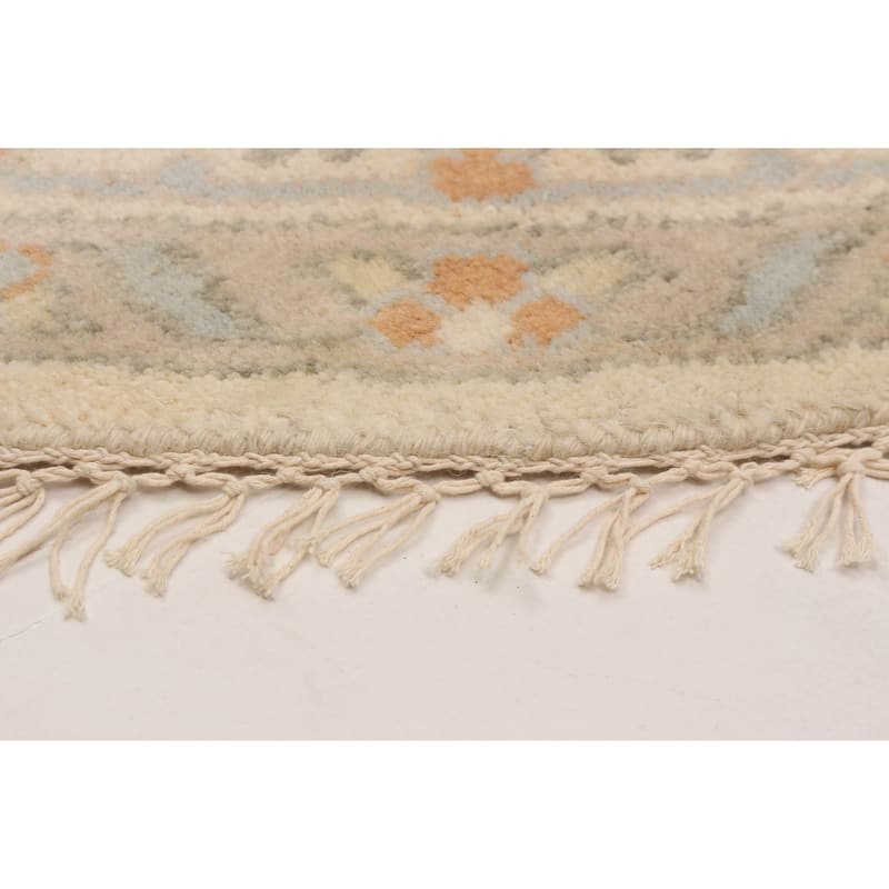 ECARPETGALLERY Hand-knotted Royal Oushak Ivory Wool Rug - 6'8 x 6'8
