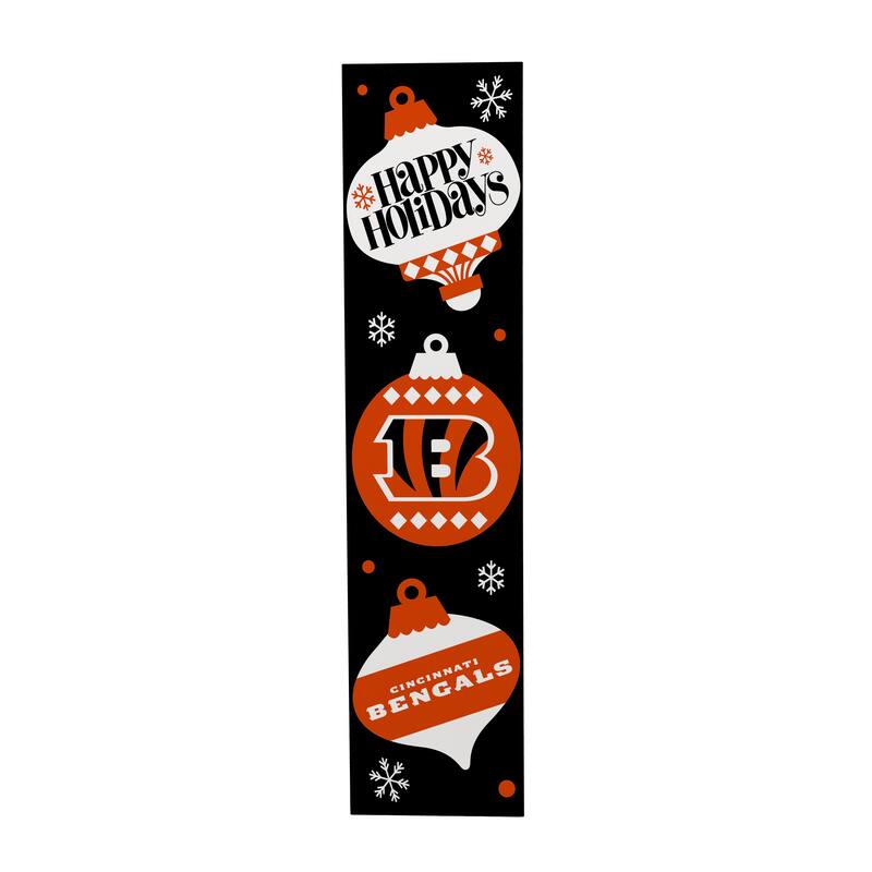 47" Double Sided Seasonal Porch Leaner, Cincinnati Bengals - 47" x 11.25"