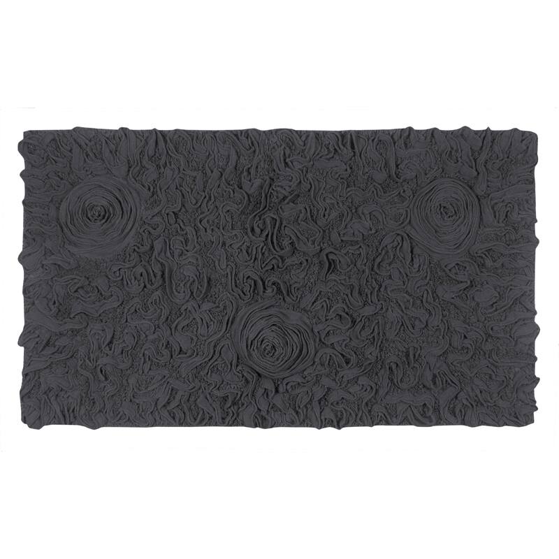 Bell Flower Bathroom Rug, Cotton Soft, Water Absorbent Bath Rug, Non Slip Shower Rug Machine Washable 24"x40" Rectangle