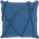 Mina Victory Distressed Diamond Boho Throw Pillow - 18" x 18" - Blue