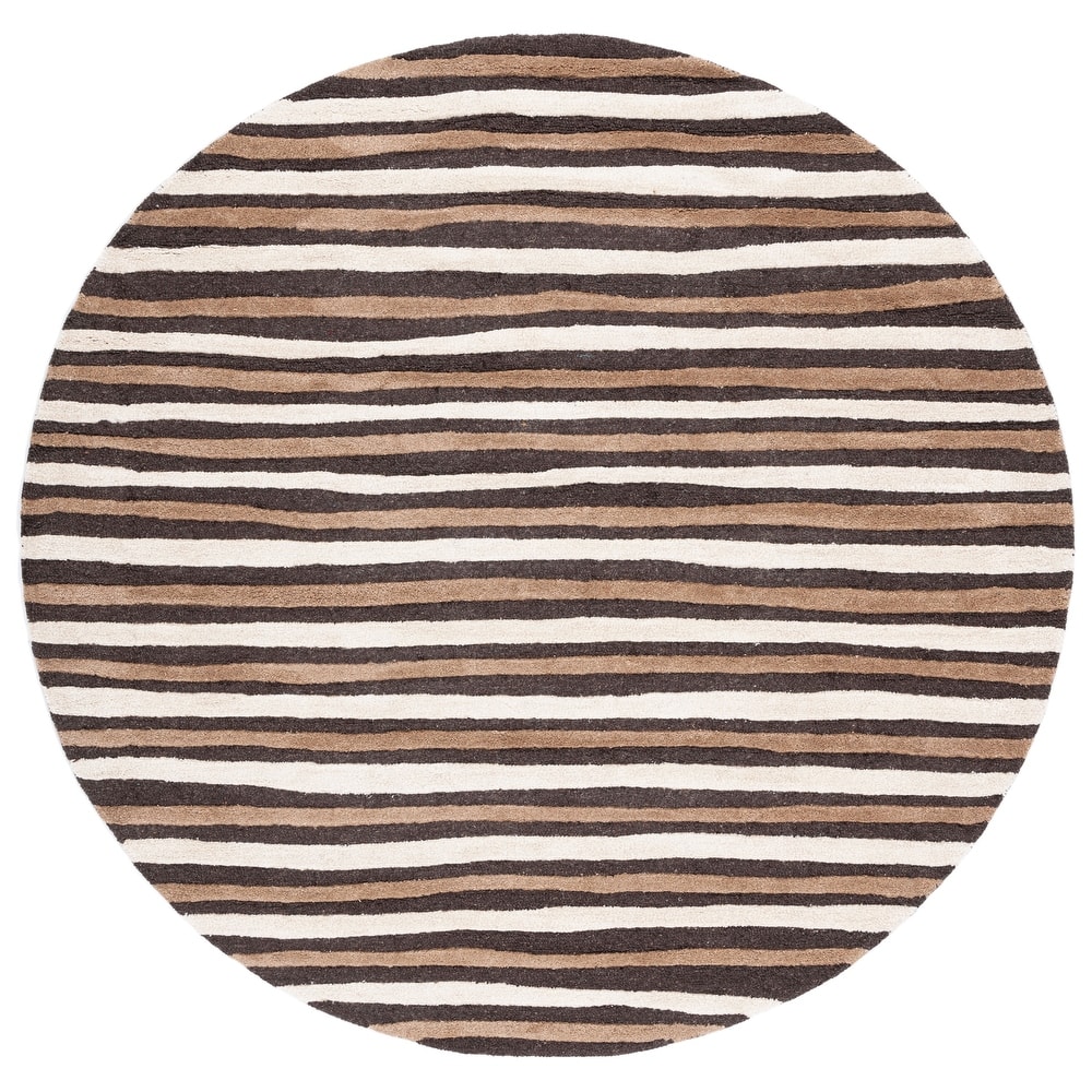 Martha Stewart by SAFAVIEH Hand Drawn Stripe Wool/ Viscose Rug