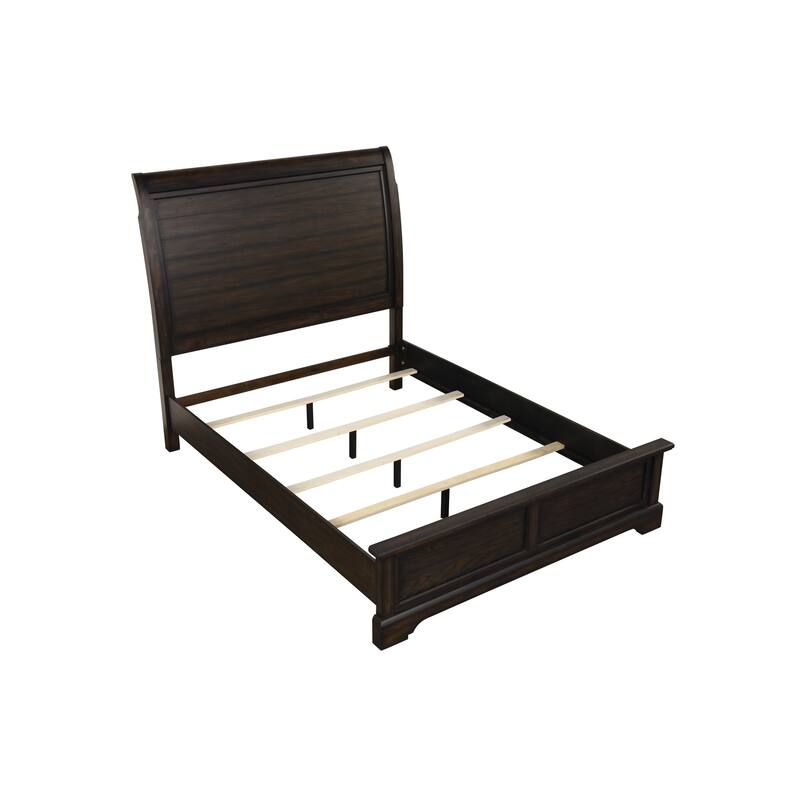 Exquisite Queen Sleigh Bed with Traditional Craftsmanship for a Dreamy Sleep