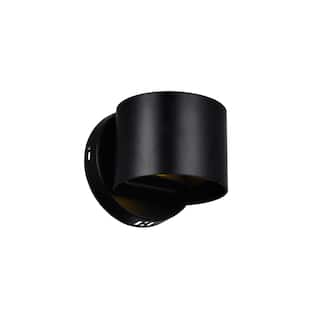 Lilliana Integrated LED Round Black Wall Sconce