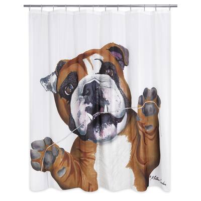 Floss Dog Shower Curtain