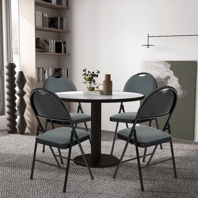 Costway 4 Pack Folding Chairs Portable Padded Office Kitchen Dining - See Details