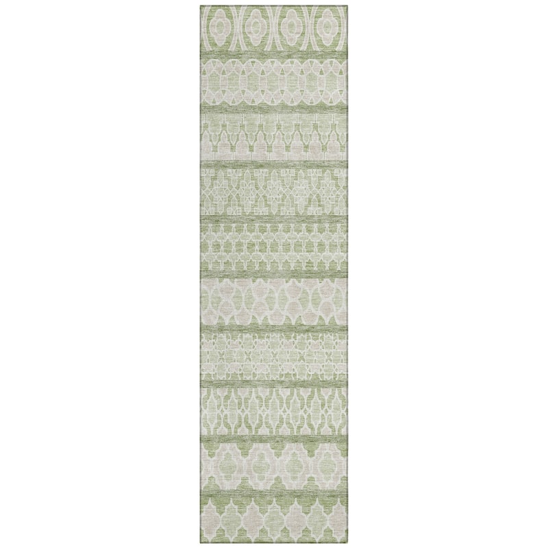 Machine Washable Indoor/ Outdoor Chantille Boho Stripe Rug