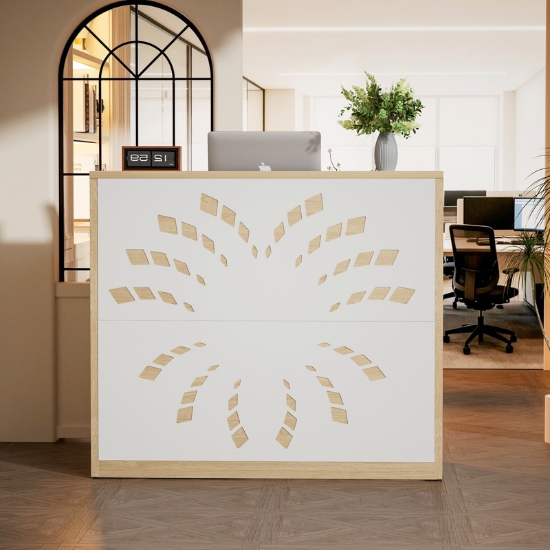 Modern Reception Desk, Retail Checkout Desk for Cashier Counter, Salon, Office And Customer Service Front Desk