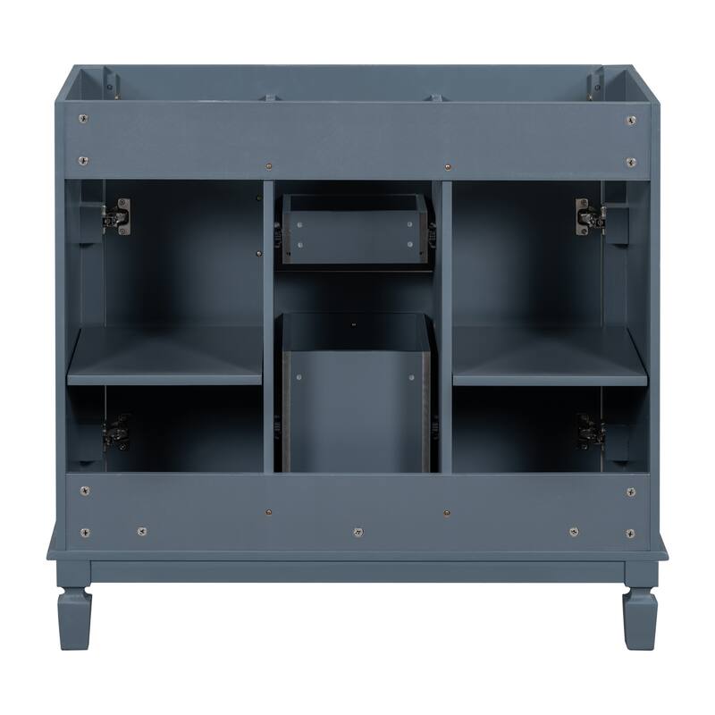 Roomfitters 36 Inch Bathroom Vanity without Sink, Freestanding Cabinet with 2 Soft Closing Doors and 2 Drawers