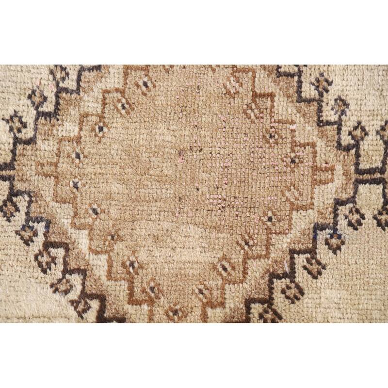 Geometric Gabbeh Persian Vintage Area Rug Hand-knotted Wool Carpet - 3'2"x 5'11"