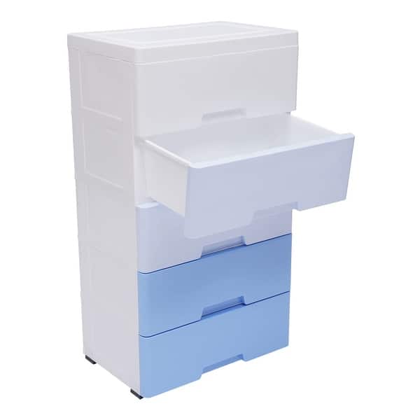 Plastic Drawers Dresser, Storage Cabinet with 5 Drawers, Closet Drawers  Tall Dresser Organizer for Clothes, Playroom - Bed Bath & Beyond - 37668594
