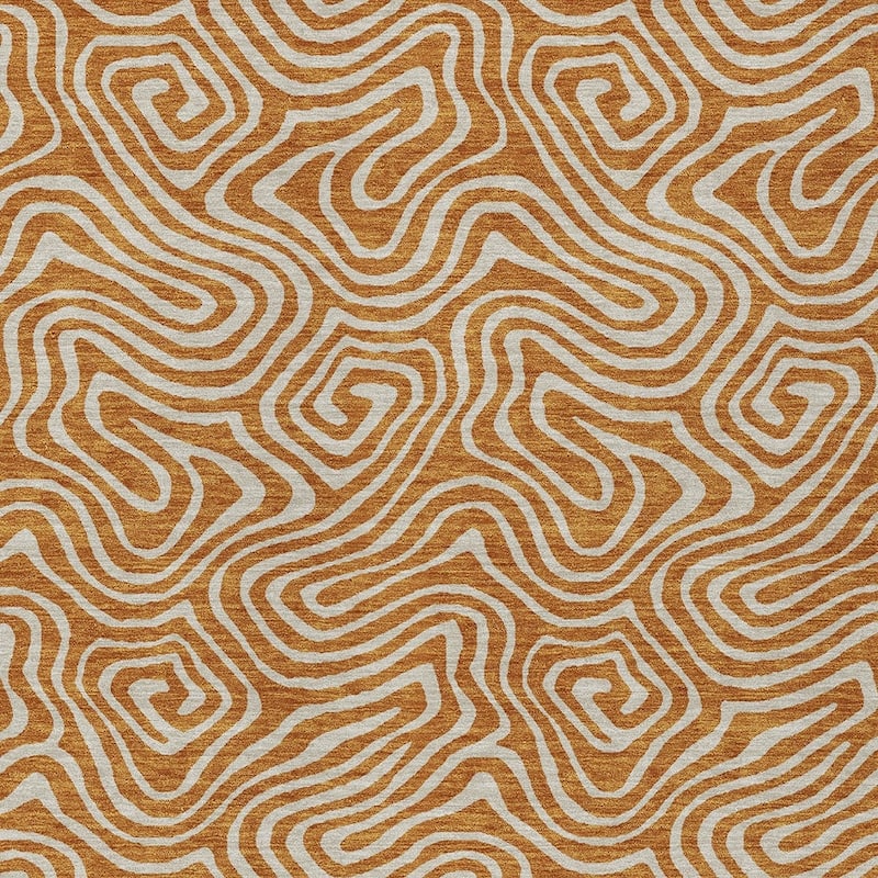 HomeRoots Abstract Transitional Rectangle Outdoor Rug
