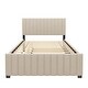 preview thumbnail 13 of 19, 58.1" Velvet Upholstered Platform Bed with Twin Size Trundle