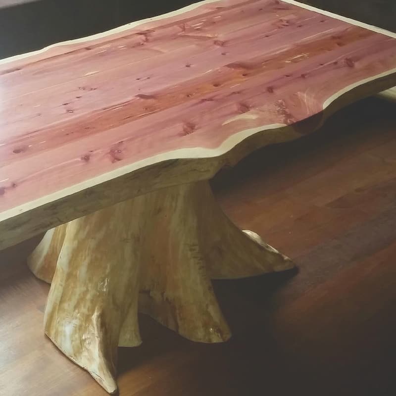 Red Cedar Log - Stump Coffee Table