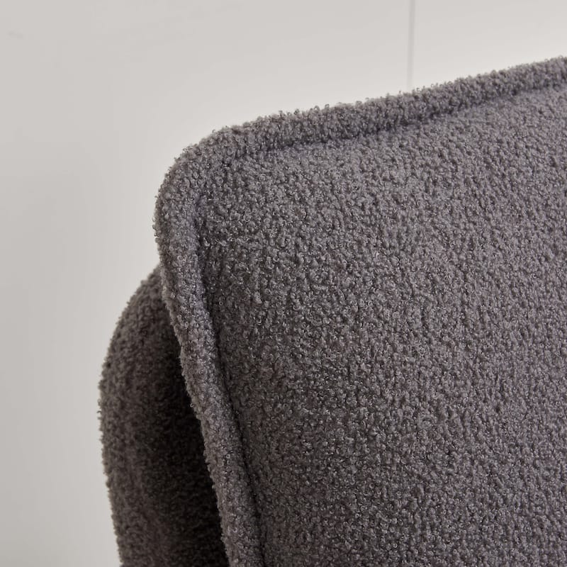 Modern Sherpa Upholstered Accent Chair Armchair for Office