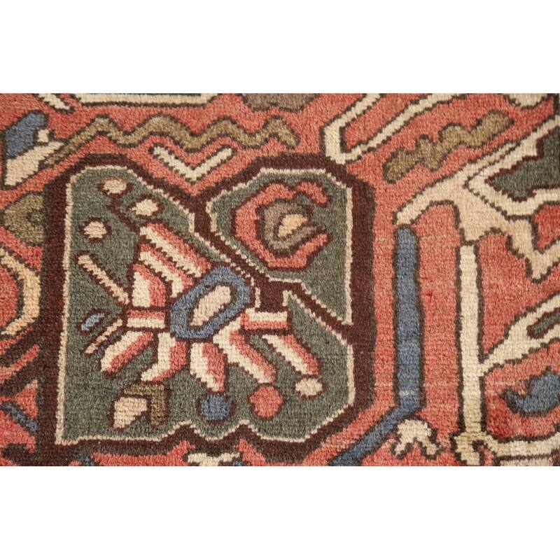 Traditional Bakhtiari Persian Vintage Rug Handmade Beige Wool Carpet - 7'1"x 10'2"