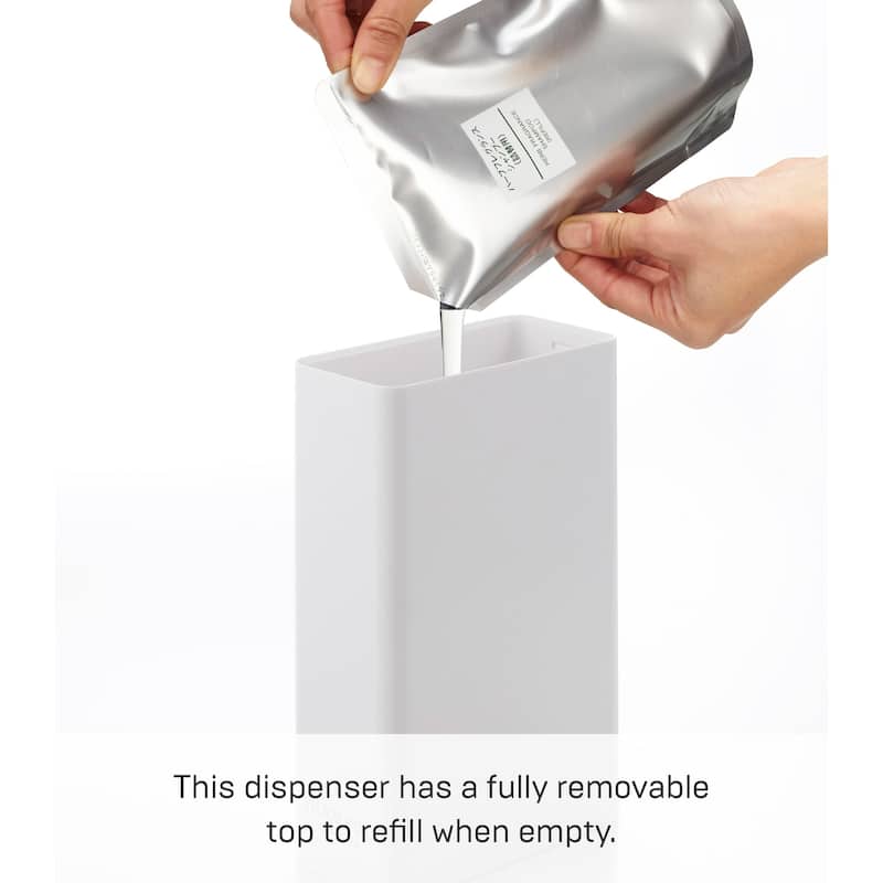 Yamazaki Home Rectangle Shower Dispenser - Three Styles, ABS Plastic, Shampoo, 24 fluid oz., 700 ml