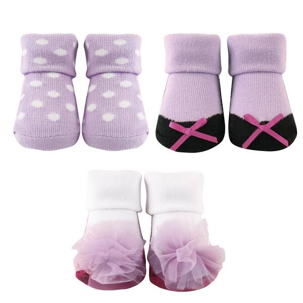 slide 1 of 1, Luvable Friends Baby Girl Socks Giftset, Lilac, 0-9 Months - Lilac Lilac - 0-9 Months