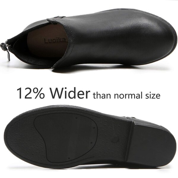 womens ankle boots low heel wide width