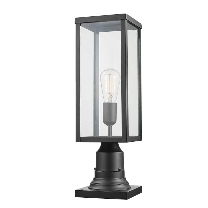Globe Electric Bowery 5-11/16" Wide Outdoor Pier Mount Post Light - Matte Black