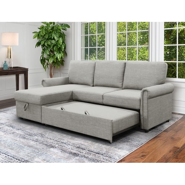 Abbyson Hamilton Storage Sofa Bed And Reversible Sectional Overstock 31997945