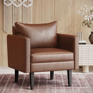 Chandler Faux Leather Club Chair by Christopher Knight Home - Bed Bath