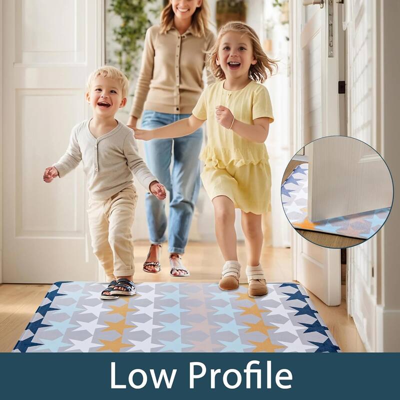 Indoor Door Mat, Front Back Outdoor Mat Rubber Backing, Low-Profile Entrance Rugs, Absorbent Resist Dirt Doormats Inside Doormat