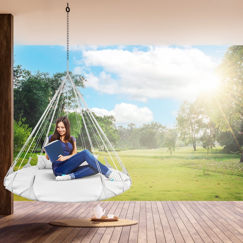 Standing Hammocks, White - 56 D x 46.25“H; (Approx.75” thick)