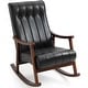 preview thumbnail 15 of 39, AVAWING Upholstered Rocking Chair Modern High Back Armchair