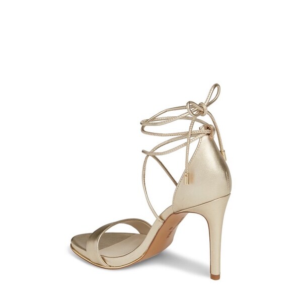 berry wraparound sandal