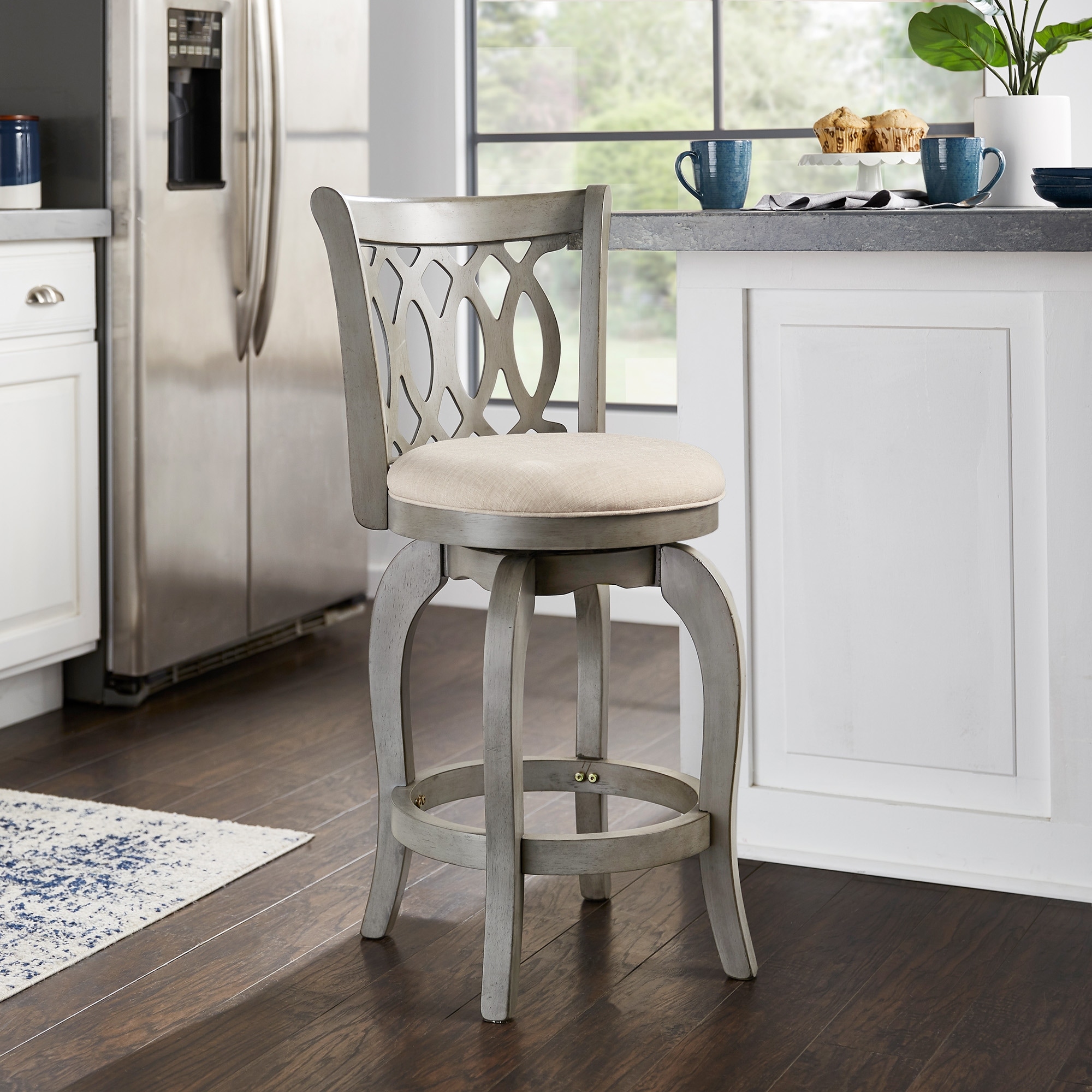 Verona Swivel 24 inch Counter Height Stool by iNSPIRE Q Classic