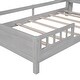 preview thumbnail 8 of 6, Wooden Twin Size Platform Bed Frame with LED Light and Storage Headboard, Grey
