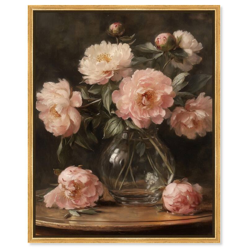 Vintage Velvet Vase Canvas by Art Remedy - Gold - 30" x 36"