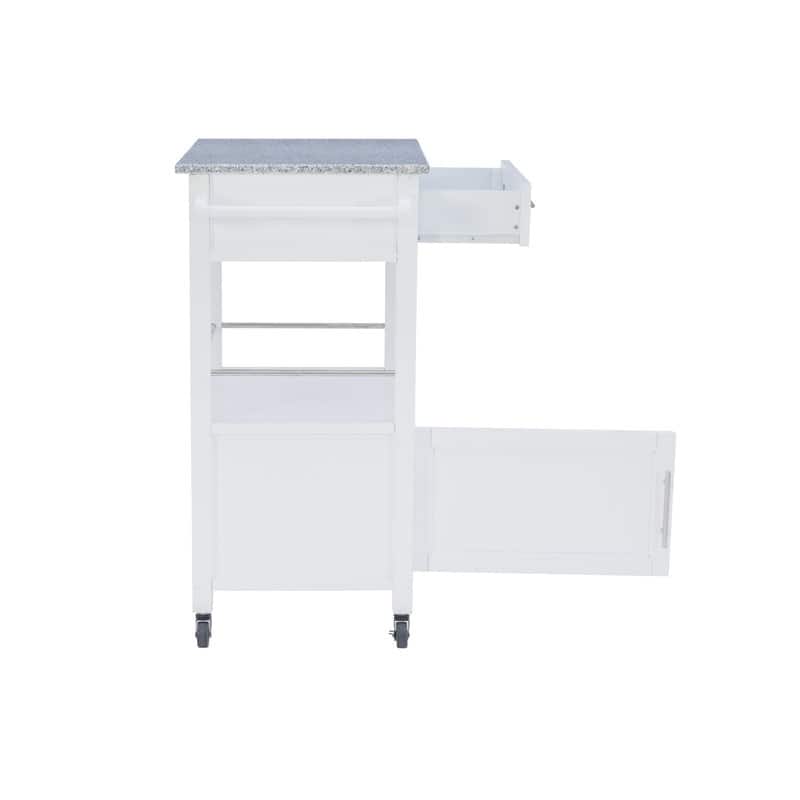 Elaine Mobile Kitchen Cart with Granite Top
