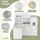 preview thumbnail 8 of 7, Gymax Kid's Corner Kitchen Playset Wooden Chef Play w/ Sink Stove