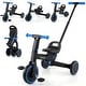 preview thumbnail 2 of 1, Gymax Toddler Tricycle w/Push Handle Adjustable Seat Removable Pedal