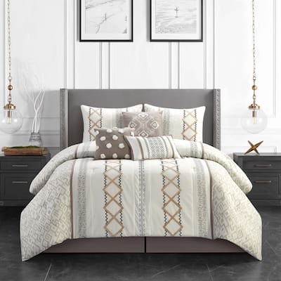 Nanshing Trina Embroidered 7-Piece Comforter Set