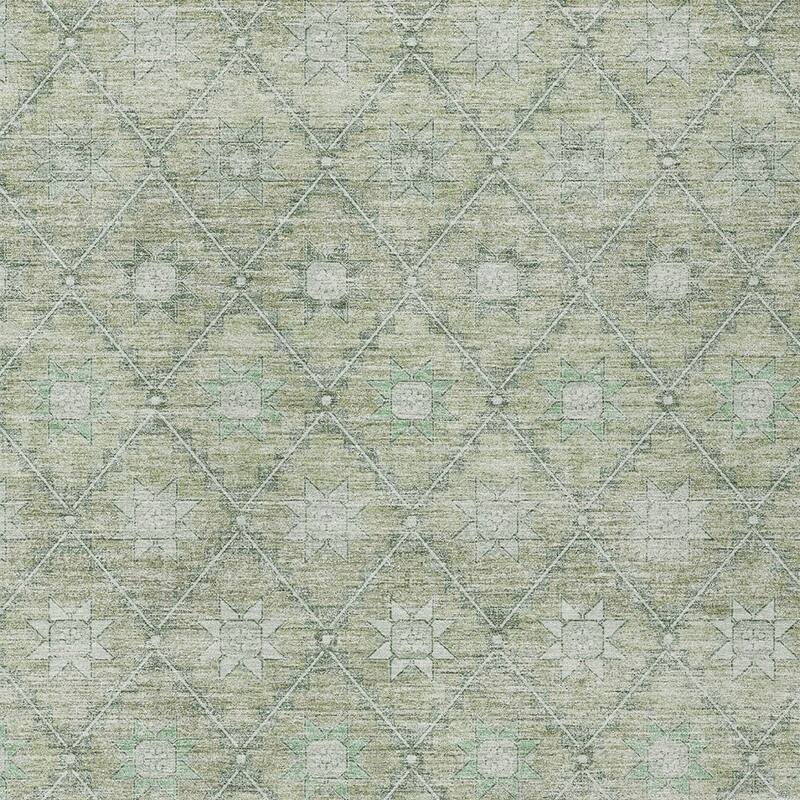 HomeRoots Floral Transitional Rectangle Outdoor Rug