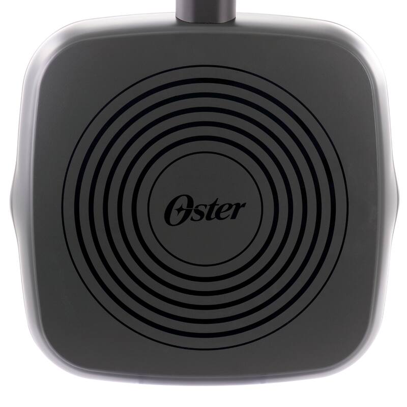 Oster Kingsway 11 Inch Aluminum Nonstick Square Grill Pan in Black