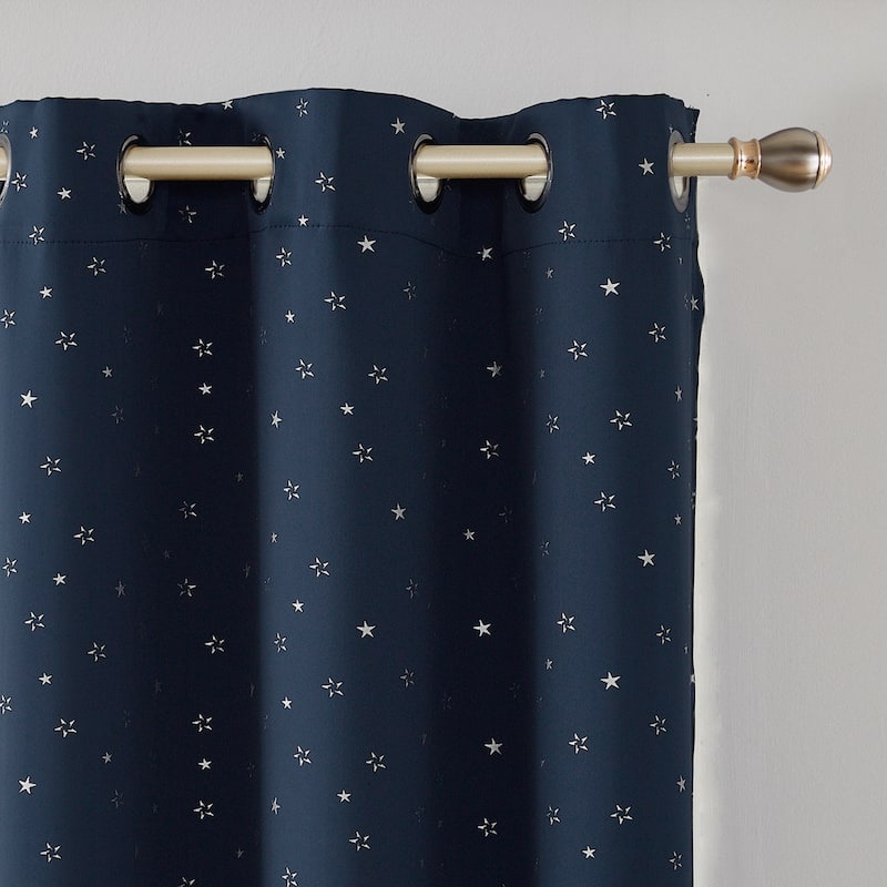 Deconovo Room Darkening Silver Star Curtains 2 Panel