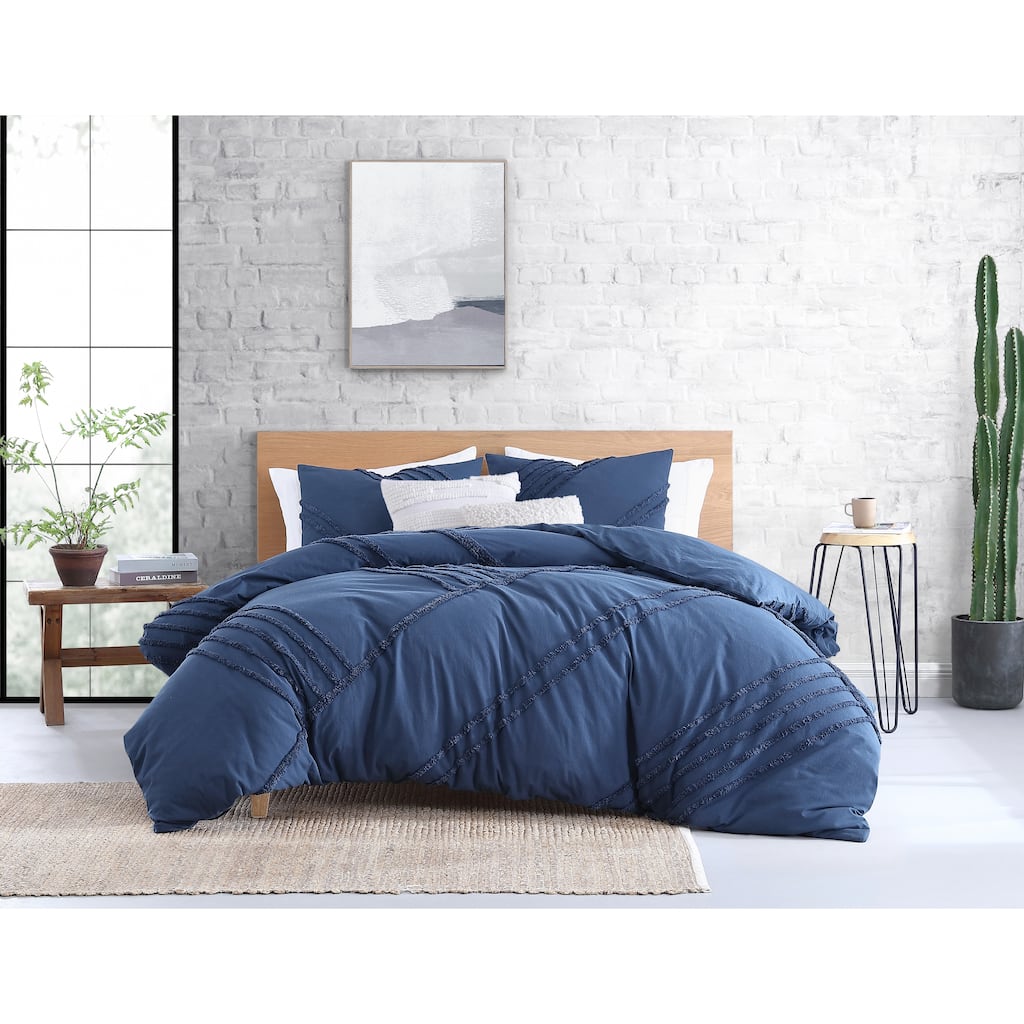 DKNY Chenille Block 3-pc Duvet Set