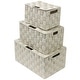 preview thumbnail 8 of 9, Storage Box Woven Basket Bin Container Tote Cube Organizer Set Stackable Shelf Organizer Built-in Carry Handles (3-Piece)