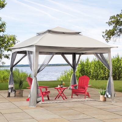 Sunjoy 11-foot Square Pop-up Portable Steel Gazebo