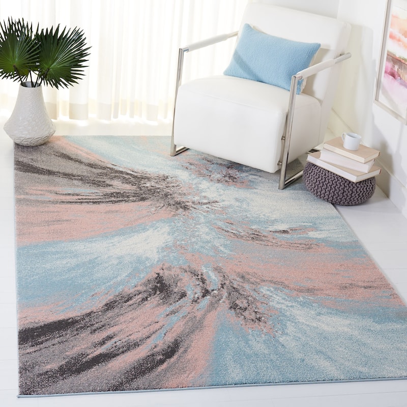 SAFAVIEH Glacier Latrina Modern Abstract Rug - 2'3" x 4' - Pink/Blue