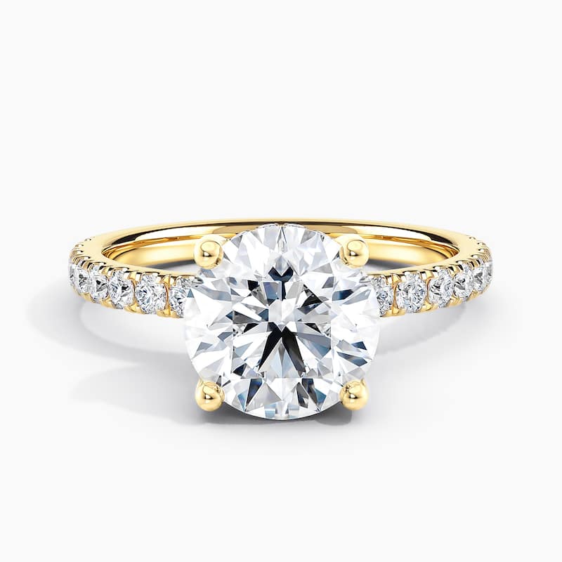 Auriya 14k Gold 0.75ctw Round Hidden-Halo Lab Grown Diamond Engagement Ring - Yellow - 8