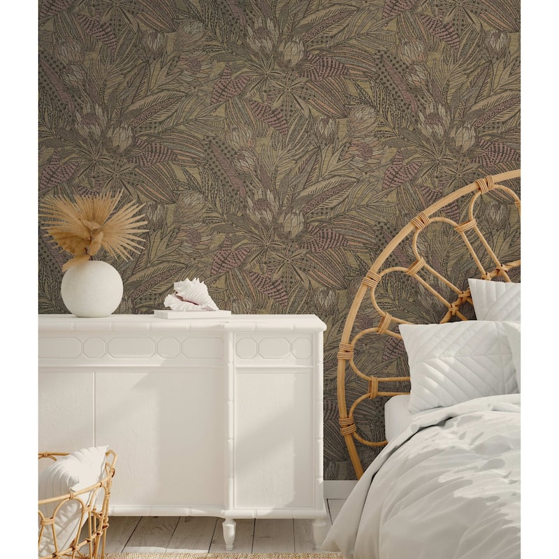 Susara Tropical Textured Eco-Foam Wallpaper – 396in x 20.8in