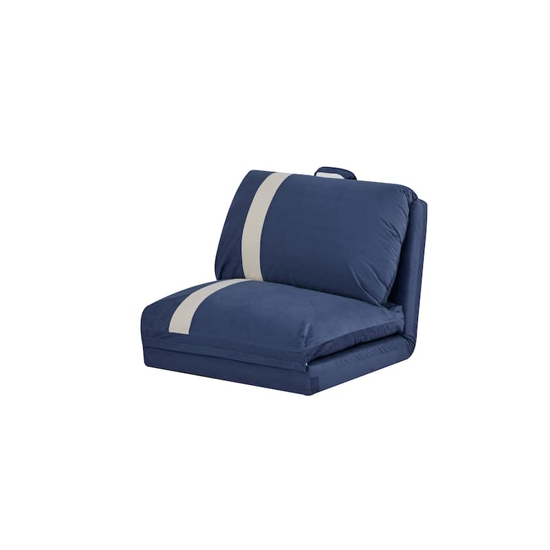 Floor Sofa Bed with 6-Position Adjustable, Sleeper Sofa with 5-Second Foldable, Upholstered Bean Bag Base & Pillow