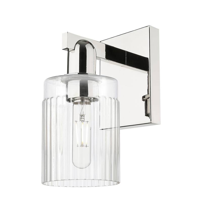 Innovations Lighting 716-1W-11-5 Hadley Sconce Hadley 11" Tall Wall - Polished Nickel / Clear