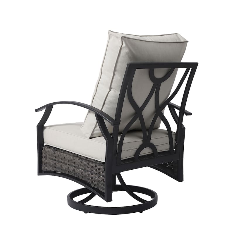 3-Piece Outdoor Swivel wicker Bistro Set